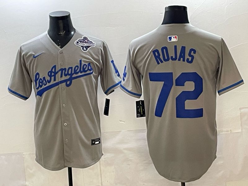 Men 2025 Los Angeles Dodgers #72 Rojas Grey Game Nike MLB Jersey style 0012->los angeles dodgers->MLB Jersey